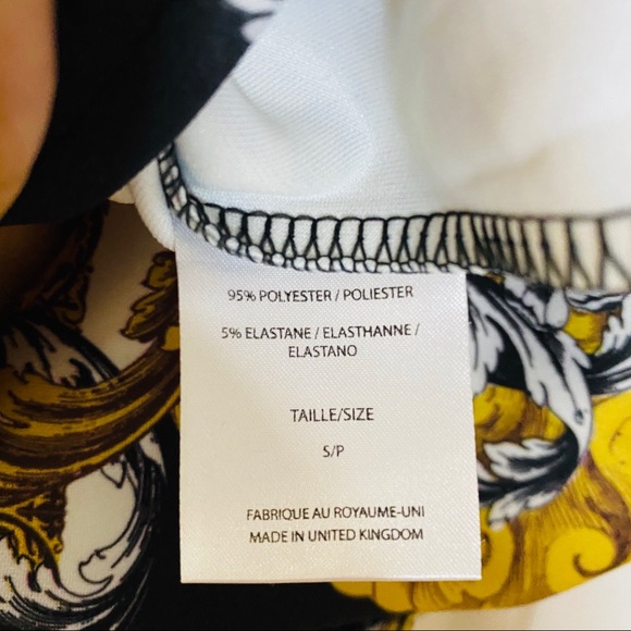 Tropical themed long dress with belt - Picture 6 of 7